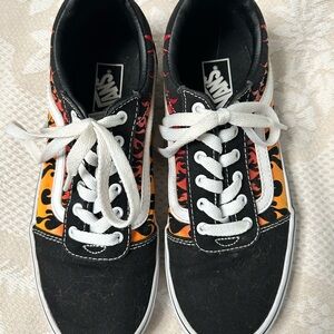 Vans Kids Sneakers - Black, Orange, Red
